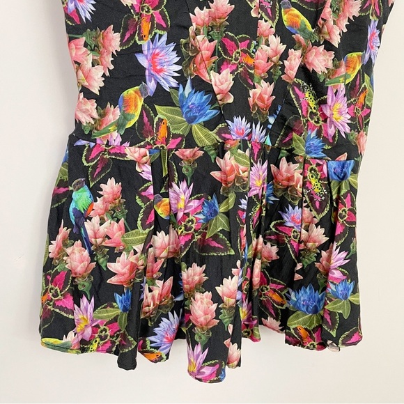 Nicole Miller X Artelier Lamanca Jungle Dress Whimsical Floral - Picture 13 of 16